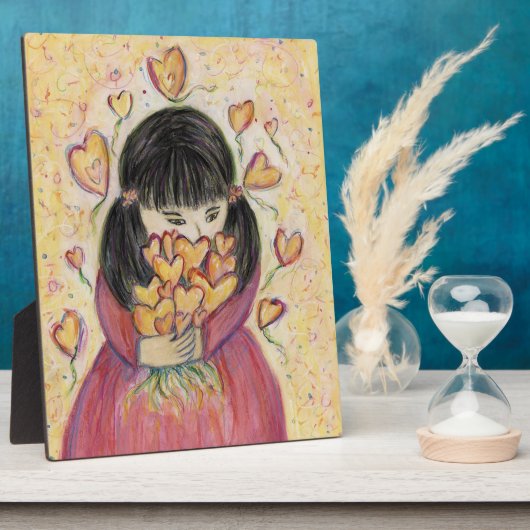 ギャザリングラブハートアートプリントプラーク フォトプラーク (側面)