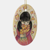 ギャザリングラブハートホリデーギフトオーナメント セラミックオーナメント (右)