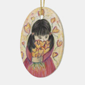 ギャザリングラブハートホリデーギフトオーナメント セラミックオーナメント (左)