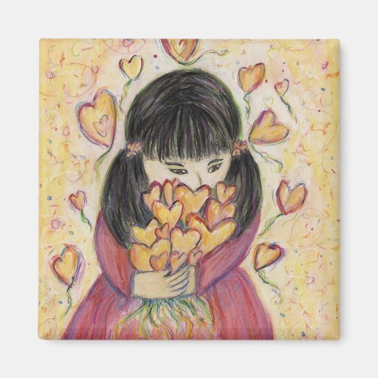 ギャザリングラブハート感動的冷蔵庫用マグネット マグネット (正面)