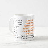 ギャザーの島の"みじめな"マグ コーヒーマグカップ (正面左)