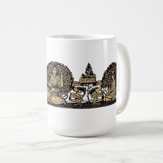 ギャザーイエローズブズビクトリアエラ引用文 コーヒーマグカップ (正面右)