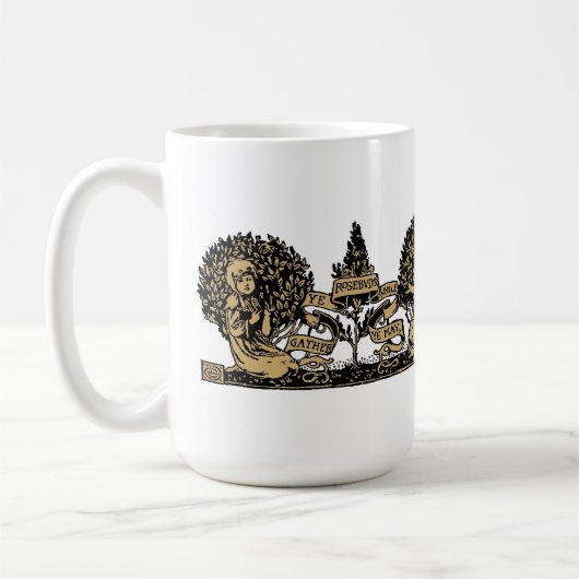 ギャザーイエローズブズビクトリアエラ引用文 コーヒーマグカップ (左)