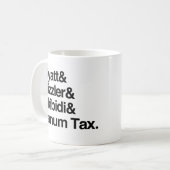 ギャットリズラースキビディとファヌム税 コーヒーマグカップ (正面左)