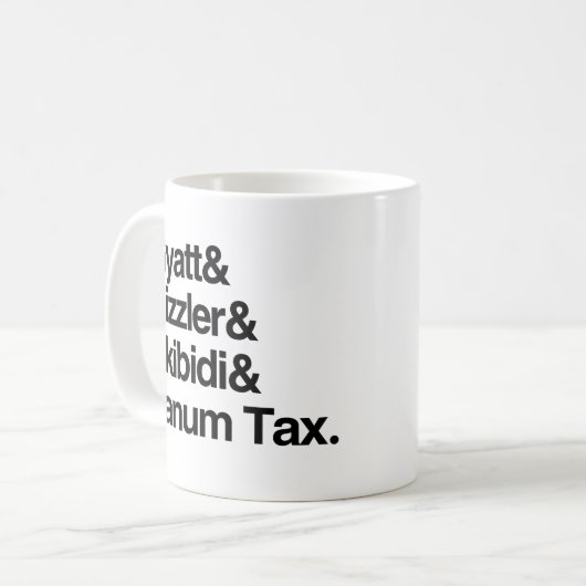 ギャットリズラースキビディとファヌム税 コーヒーマグカップ (正面左)