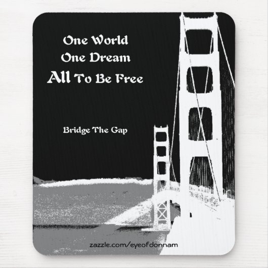 ギャップを繋いで下さい マウスパッド (正面)