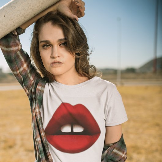 ギャップギャップ付き歯付きガールTシャツ Tシャツ