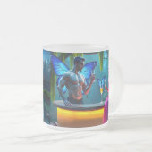 ギャップブリッジザギャップブリッジアンドネオンナイトバタフライ フロストグラスマグカップ (正面右)