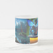 ギャップブリッジザギャップブリッジアンドネオンナイトバタフライ フロストグラスマグカップ (中央)