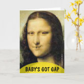 ギャップ付き歯おもしろいMonalisaグリーティングカード カード (黄色い花)