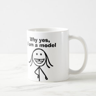 ギャップ歯の女の子、Yes、私はモデル、コーヒーマグ コーヒーマグカップ