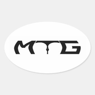 ギャップ-黒い文字のステッカー--を気にして下さい 楕円形シール