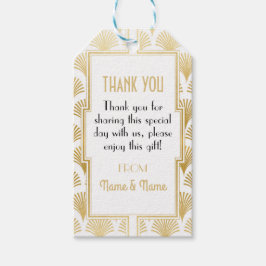 ギャツビーありがとうラベル1920年代のラベルアールデコ結婚ズ ギフトタグ