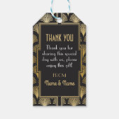 ギャツビーありがとうラベル1920年代のラベル20年代結婚ズ ギフトタグ (正面)