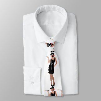ギャツビーの女性，準備ができてパーティー，アートデコスタイル,ヴィンテージ ネクタイ