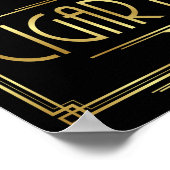 ギャツビーアールデコシガーバーサインプリント ポスター (角)