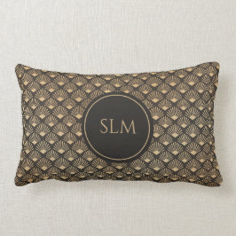 ギャツビーアールデコファンパターンモノグラムラックス ランバークッション