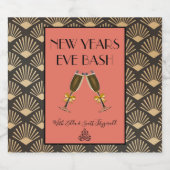 ギャツビーアールデコヴィンテージニューイヤーズきらめくイブ スパークリングワインラベル (シングルラベル)