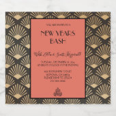 ギャツビーアールデコヴィンテージ新年 スパークリングワインラベル (シングルラベル)