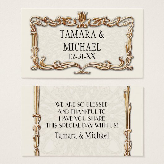 ギャツビーアールデコ新しいレースフェイク金ゴールドチューリップ (正面&裏面)