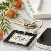 ギャツビーアールデコ新しいレースフェイク金ゴールドチューリップ キーホルダー (正面右)