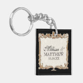 ギャツビーアールデコ新しいレースフェイク金ゴールドチューリップ キーホルダー (正面左)