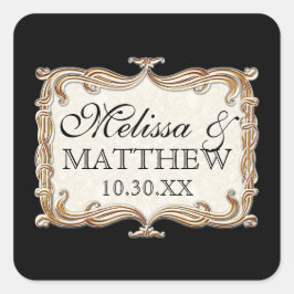 ギャツビーアールデコ新しいレースフェイク金ゴールドチューリップ スクエアシール