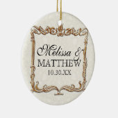 ギャツビーアールデコ新しいレースフェイク金ゴールドチューリップ セラミックオーナメント (右)