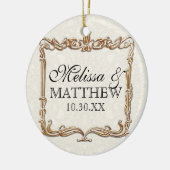 ギャツビーアールデコ新しいレースフェイク金ゴールドチューリップ セラミックオーナメント (左)