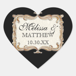 ギャツビーアールデコ新しいレースフェイク金ゴールドチューリップ ハートシール