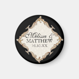 ギャツビーアールデコ新しいレースフェイク金ゴールドチューリップ マグネット