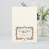 ギャツビーアールデコ新しいレースフェイク金ゴールドチューリップ 招待状 (スタンド正面)