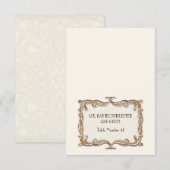 ギャツビーアールデコ新しいレースフェイク金ゴールドチューリップ 招待状 (正面/裏面)