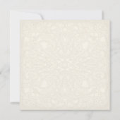 ギャツビーアールデコ新しいレースフェイク金ゴールドチューリップ 招待状 (裏面)