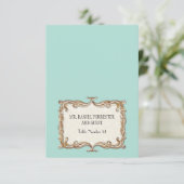 ギャツビーアールデコ新しいレースフェイク金ゴールドチューリップ 招待状 (スタンド正面)