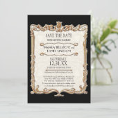 ギャツビーアールデコ新しいレースフェイク金ゴールドチューリップ 招待状 (スタンド正面)