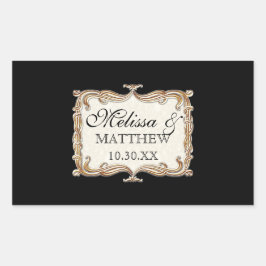 ギャツビーアールデコ新しいレースフェイク金ゴールドチューリップ 長方形シール