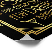 ギャツビーアールデコ飲み引用文サインプリント ポスター (角)