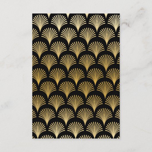 ギャツビーアールデコ1920sアコモデーション結婚ズファン エンクロージャーカード (裏面)