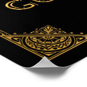 ギャツビーインスパイアのサイン結婚ゲストブック ポスター (角)