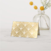 ギャツビーエレガントアールデコ金ゴールド結婚ズ プレイスカード (裏面)