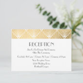 ギャツビーエレガントアールデコ金ゴールド結婚披露宴 エンクロージャーカード (スタンド正面)