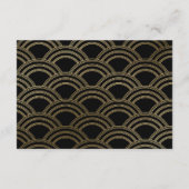 ギャツビーエレガントアールデコ金ゴールド結婚披露宴 エンクロージャーカード (裏面)