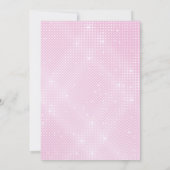 ギャツビーエレガントホワイト金ゴールドピンクデコ40歳の誕生日 招待状 (裏面)