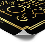 ギャツビーキスをするアールデコ私の40代の別れのサイン ポスター (角)