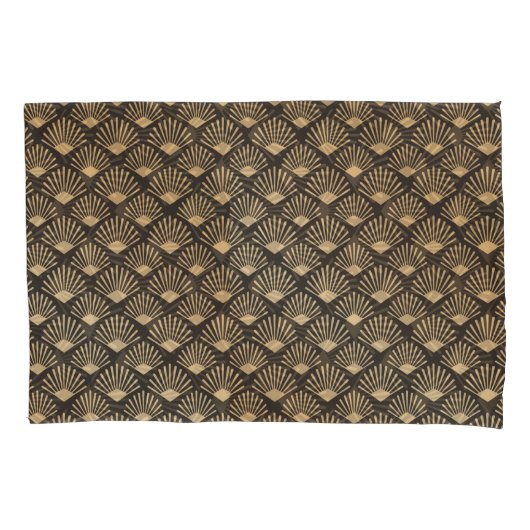 ギャツビースタイルアールデコファンパターン 枕カバー (正面)