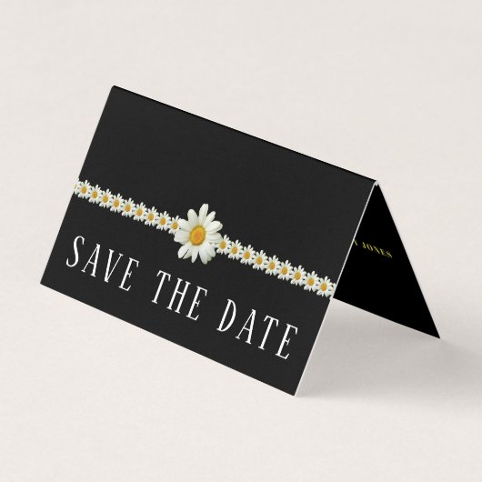 ギャツビースタイルフローラ、写真Save The Date Card 名刺 (正面)