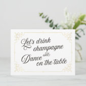 ギャツビースタイル金ゴールドバチェロレッテ 招待状 (スタンド正面)