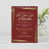 ギャツビースタイルNYE金ゴールドシルバーセレクトカラー 招待状 (スタンド正面)