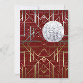 ギャツビースタイルNYE金ゴールドシルバーセレクトカラー 招待状 (裏面)